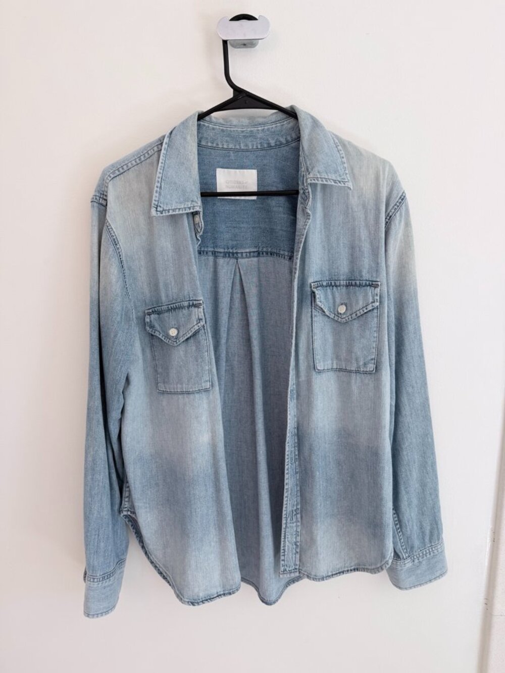 Citizens of Humanity Light Wash Denim Button Down Shirt Size S